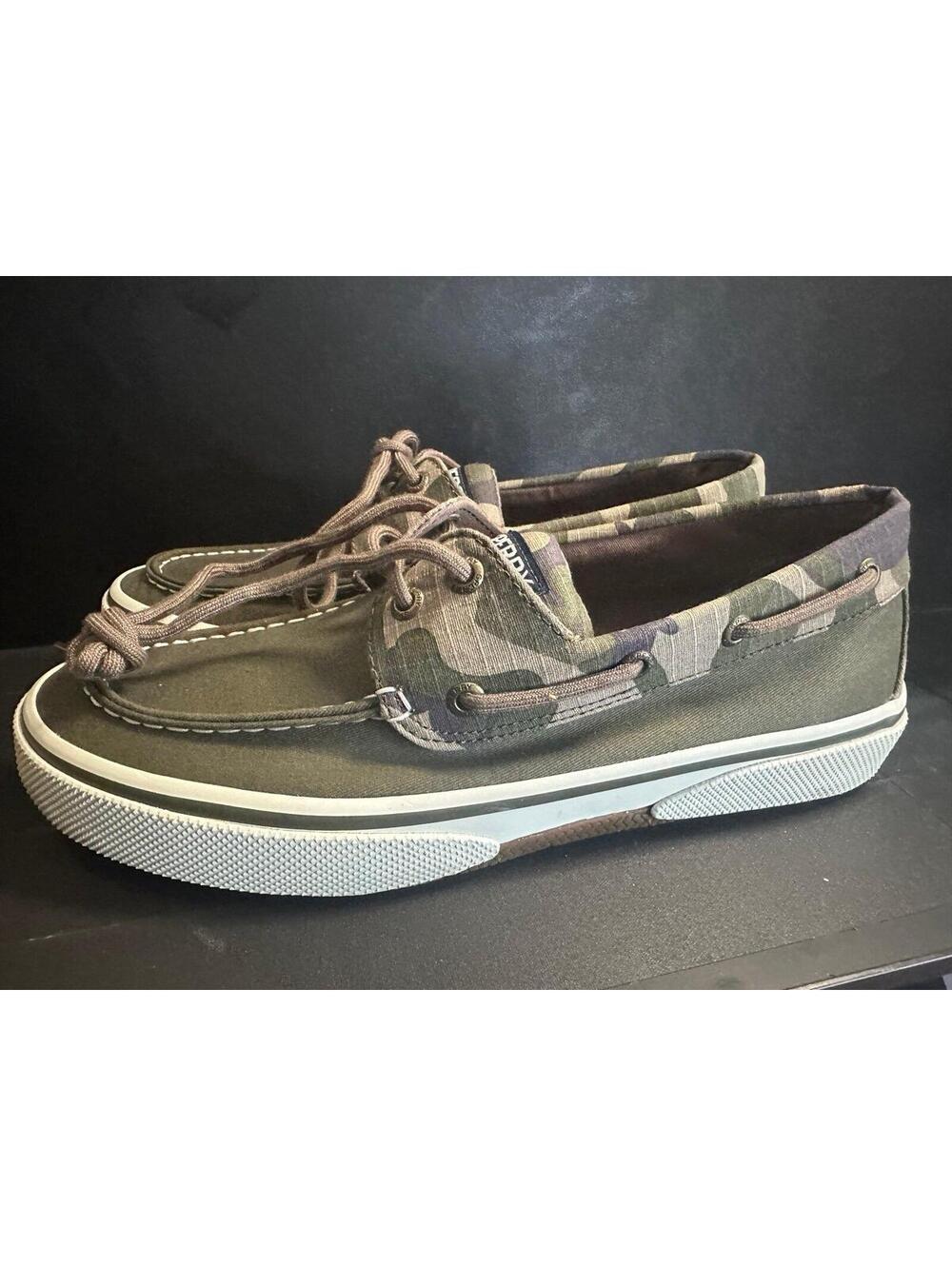 Sperry Halyard 2-Eye Camo Boat Shoe SIZE: 8 NEW
